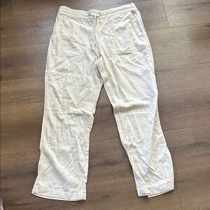 Nicole Miller Off-White Woman’s Linen Pants ! Large